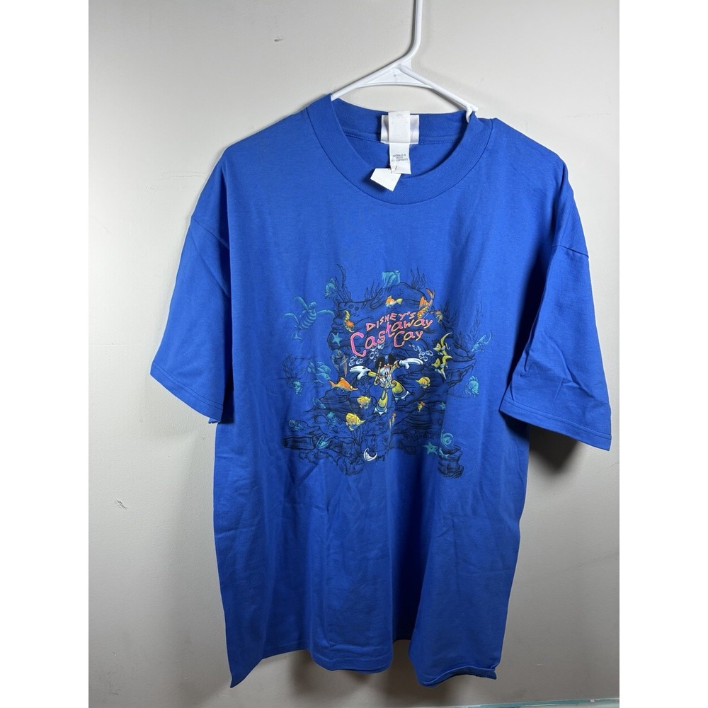 #M145 Men Vintage With Tags Disney Cruise Castaway Cay Shirt XL Mickey Mouse